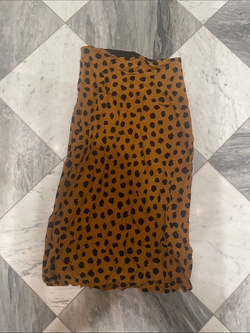 Madewell Brown and Black Leopard Midi Skirt